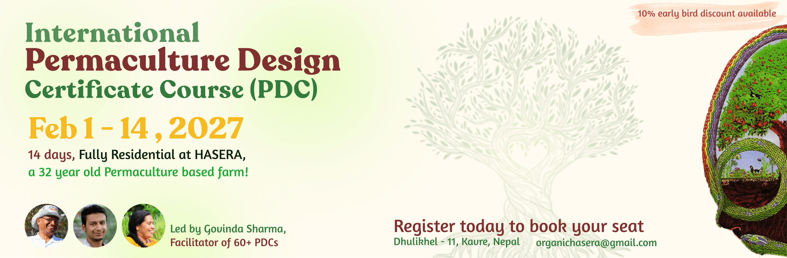  Our next Int'l Permaculture Design Course (PDC) dates